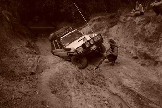 Getting bogged & its getting dark.