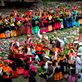 Kalash men and women make their way to the <i>charso</i>, the village dancing ground, waving walnut brunches in the air. This practice is said to please the fairies and nature spirits living in the surrounding mountains. 
<p>
The walnut branches also have another purpose – a Kalash woman may use her branch to select a prospective “husband”. This custom, translated into English as “marriage by elopement”, is one of the mischievous highlights of the Joshi festival, and may involve men and women who are already married. 
: by manalahmad, Views[602]