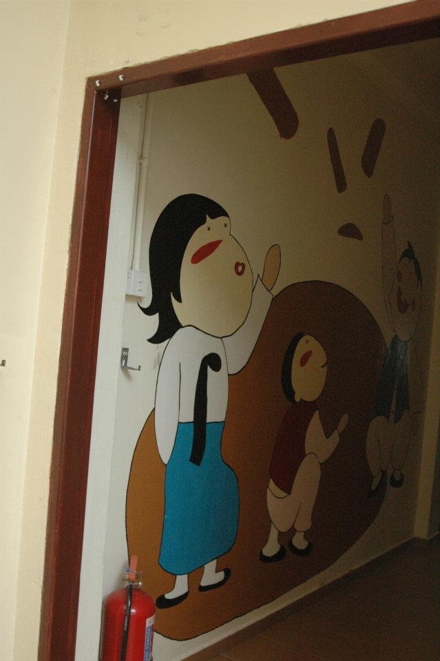 Murals in my hotel  in Malacca ,Malaysia