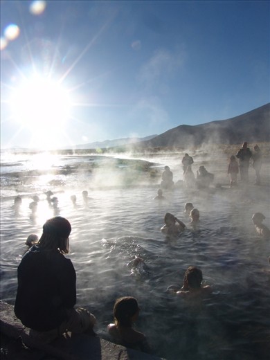 time to relax with hot water in an unforgetable landscape