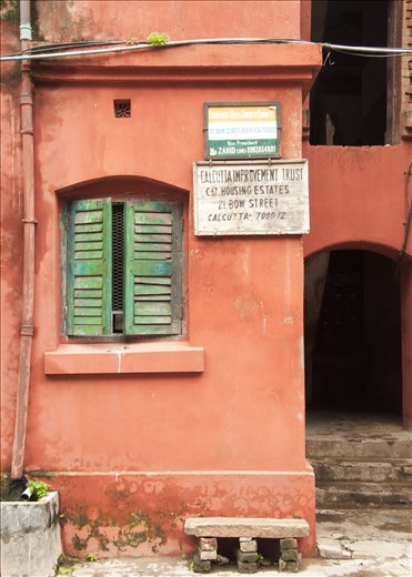 Calle tranquila de Calcuta.
