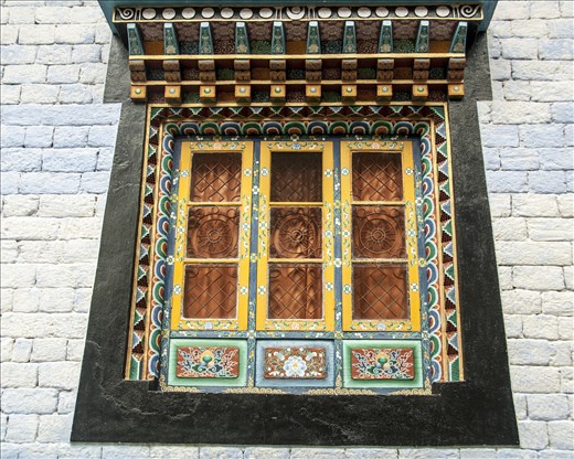 Ventana tipo de monasterio budista.