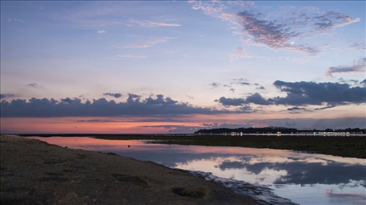 Rosa en la puesta de sol en Gili Air. Lombok