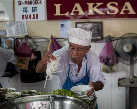 Laksa Master. Food Court. Georgetown. Malasia
