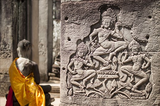 Apsaras de  Angkor Wat. Siem Reap. Camboya.