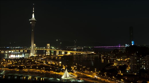 Vista nocturna-aerea