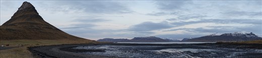breathtaking view of  'church' mountain and fjords on the Snæfellsnes peninsular