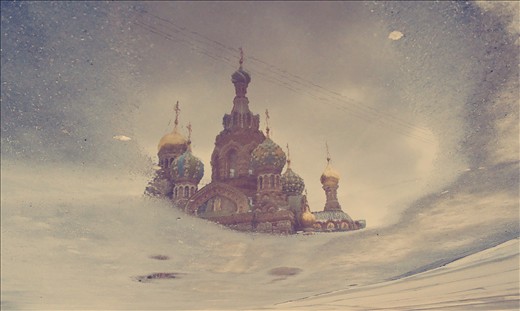 The Savior on the Blood Church is St. Petersburg reflected on water