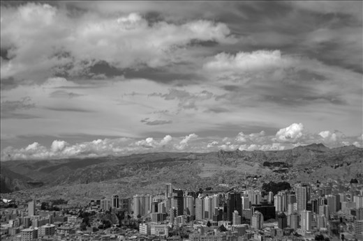 La Paz,  Bolivia.
A panoramic view for La Paz. 