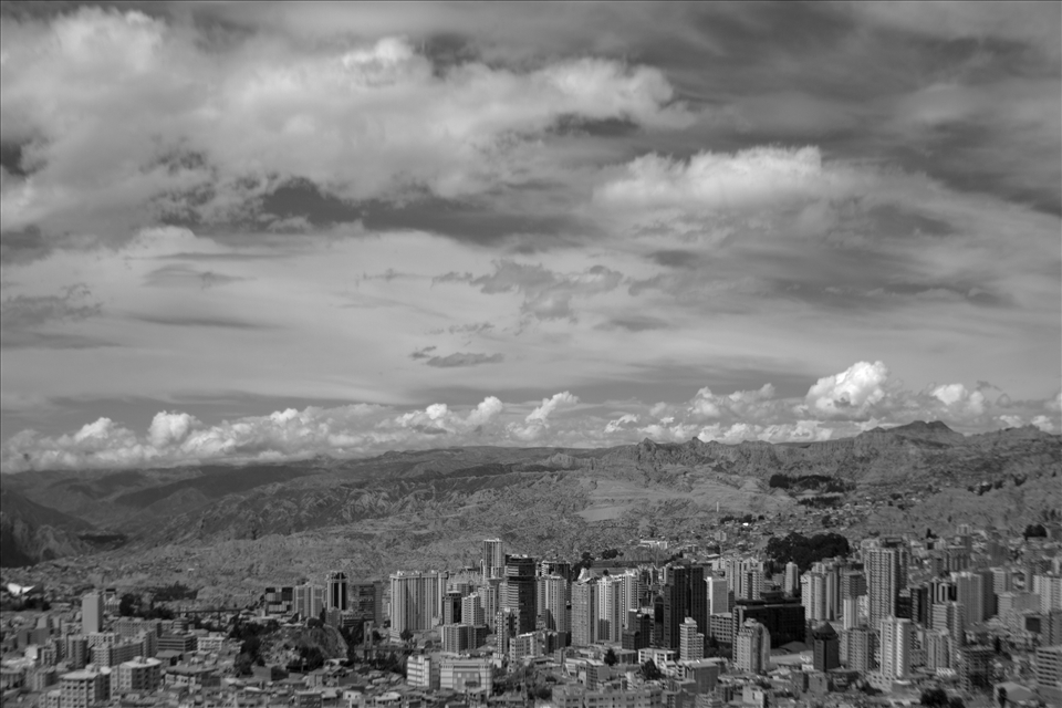 La Paz,  Bolivia.
A panoramic view for La Paz. 