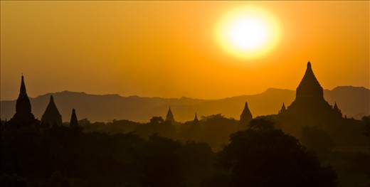 Enjoying the view over the temples of Bagan, Myanmar