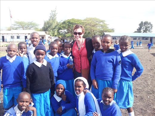 Kiddies who regularly 'accost' us when we're at school, including Alice, Lucy and Fresha (beside me on my left).