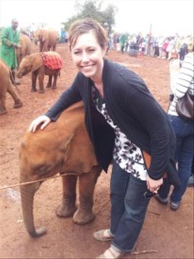 At the elephant orphanage with my new friend. They were so beautiful!