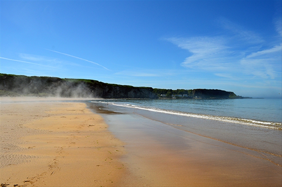 Foggy Whitepark Bay (Northern Ireland)