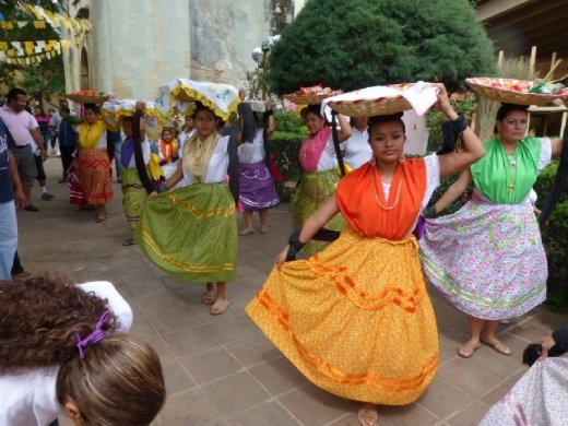 colourful parade in Oaxaca 