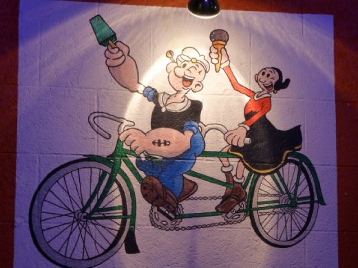 Olive and Poppey on a tandem - sure worth a picture.