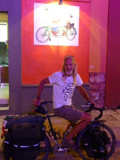 out and about at night in Oaxaca with James.