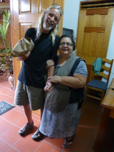 Flaco with our favourite Gordita - Rosa, who takes care of John and Reid's apartment in Oaxaca