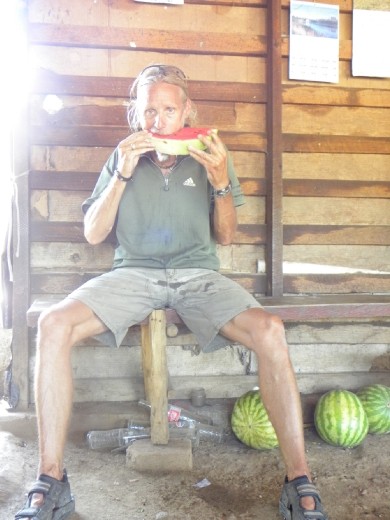 ate a whole freaking water melon on the side of the road: Yummmmmmmm!!