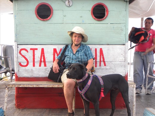 Annette and Antares on the ferry.