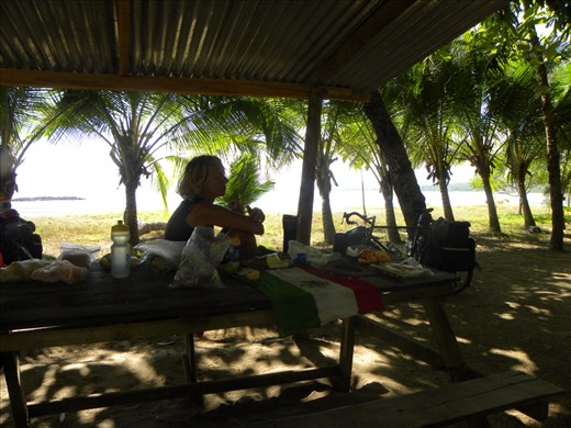 Pochote Beach with a kitchen are and a picnic table and our 