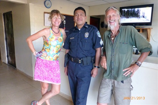 Chiriqui Grande police chief - we got cafe and pancakes in the morning before heading over  the mountains.