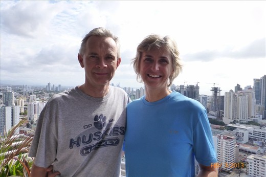 Our most wonderful hosts in Panama City, Now the city has a whole new meaning for us!