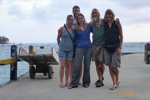 Good bye at the doc before talking the wild boat ride to Turbo