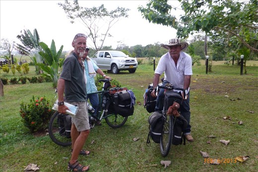 Roman let us stay on his property - super friendly and fun. Our first camping experience in Colombia -- on our way from Turbo to Medellin.