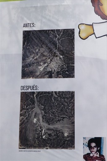 Before the volcano erupted - and after...