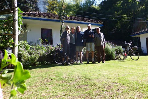 James, Margit, Antonio, Erik and Fred in front of the Finca in Silvia