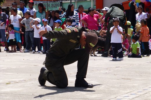 Dog show in Piendamo. Seems like the police and military is involved in show activities a lot here in Colombia