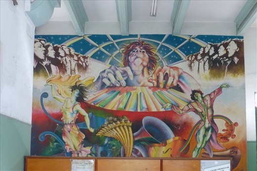cool mural in the University of Pasto. 