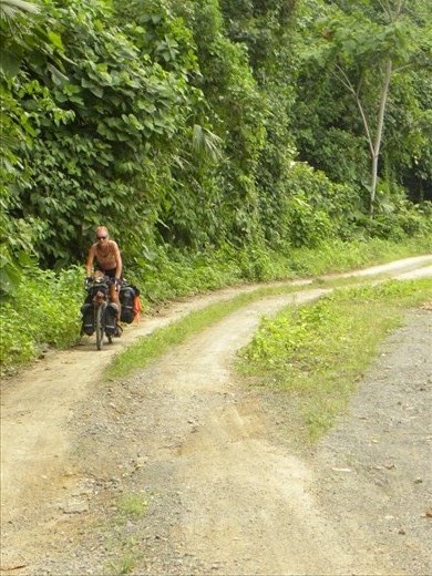 riding the dirt down the coast of Ecuador