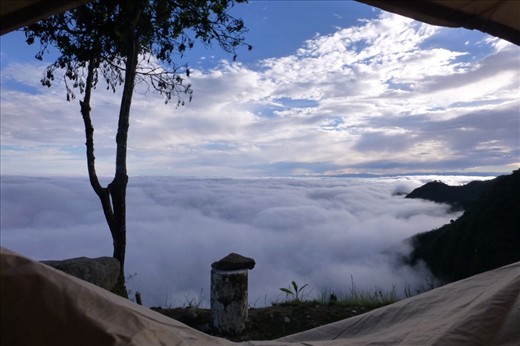 view from our tent in the morning.