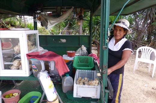 Loading up on sugar cane juice.