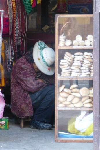 Siesta at the local bakery