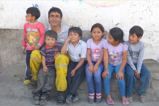 friendly people in a ghetto village along the canyon.