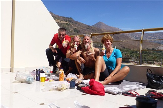 Ice cream for breakfast in Carhuaz - resting before climbing up to Punta Olimpica in the Huascarán National Park