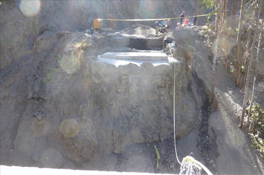 The bridge over the river collapsed ...