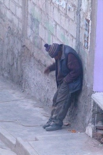 Sad, lonely person in Peru