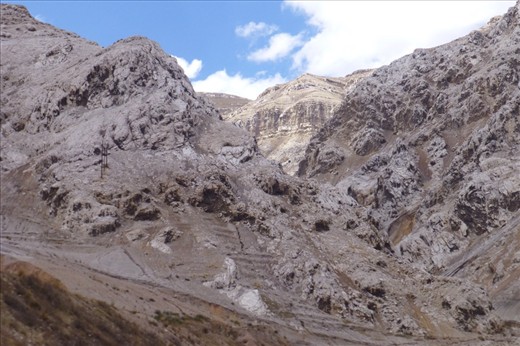 Strange geography throughout the valley of the Rio Mantaro.