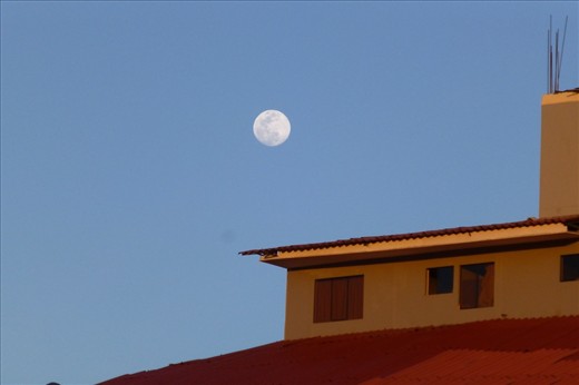 Full day moon over Huancayo