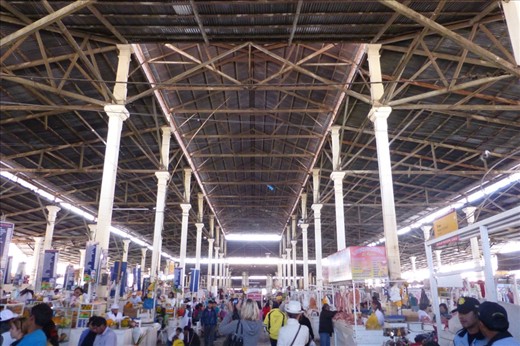 At the market at the center in Cusco. I thought it would be more expensive...looking at all the foreigners, but, no, here you get your home cooked meals for an 