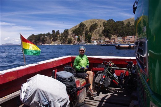 On a ferry towards La Paz.