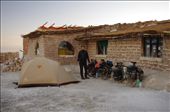 our first camp on the salt - near a salt building for protection from the wind.: by margitpirsch, Views[226]