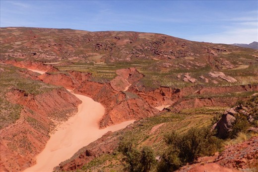 The amazing colors of our surrounding landscape on our way to Potosi.