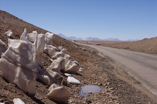 strange snow formations....probably because of the wind...