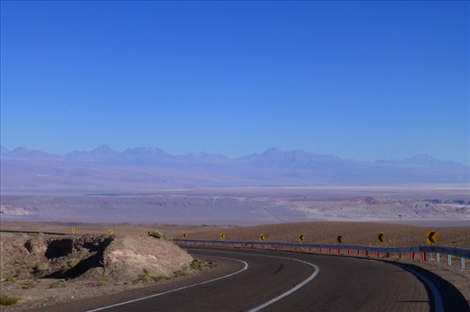 approaching San Pedro de Atacama in the Salar de Atacama.