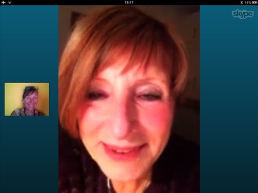 Skyping with Mom.